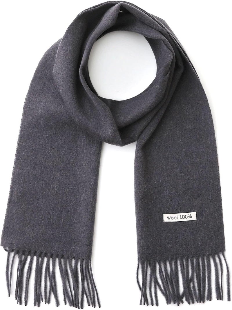 linişte 100% Wool Scarf - Men and Women Winter Warm Soft Luxurious Solid Colors Gift Box - Image 1